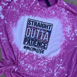 Mom life bleached shirt